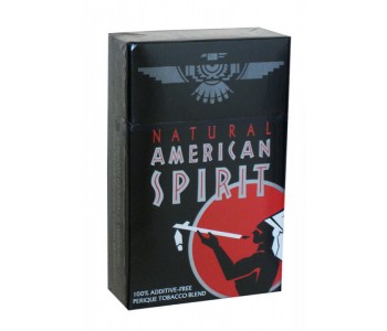 АМЕРИКАН СПИРИТ ЧЕРНЫЙ ПАЧКА (США) - AMERICAN SPIRIT RICH ROBUST TASTE PERIQUE TOBACCO BLACK (USA)